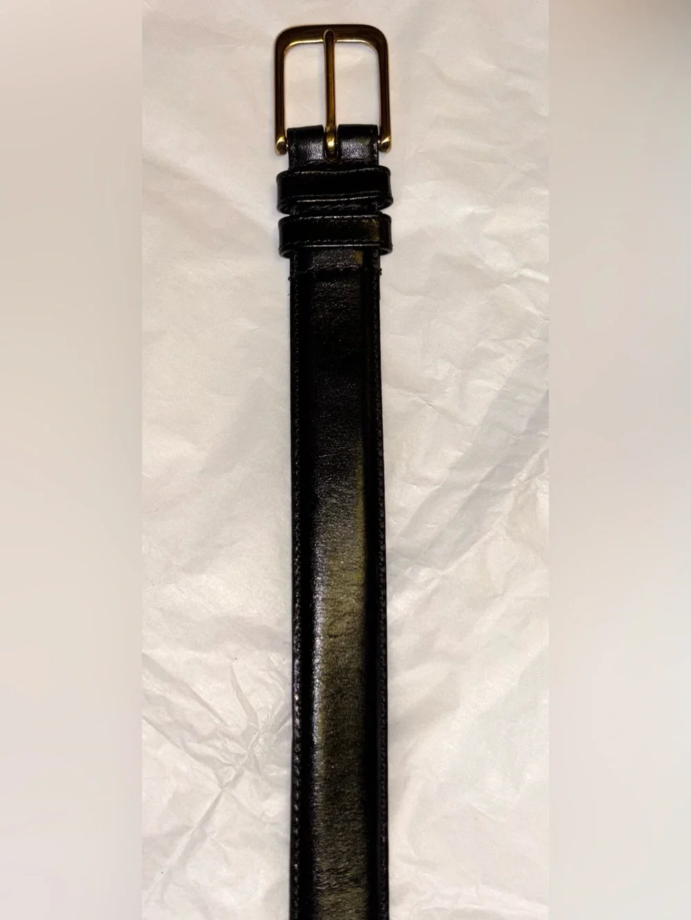 Vintage Coach Black Leather Men’s Belt Strap Size 32 Brass Buckle